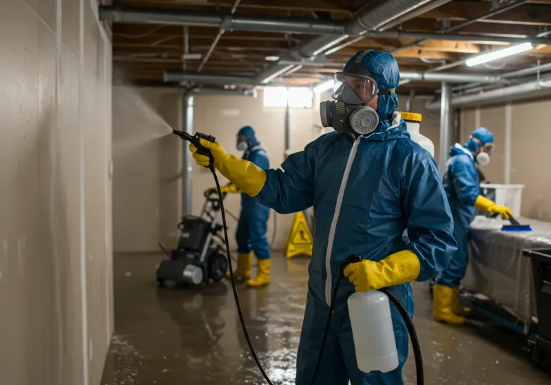 Basement Sanitization and Antimicrobial Treatment process in Chevy Chase Heights, PA