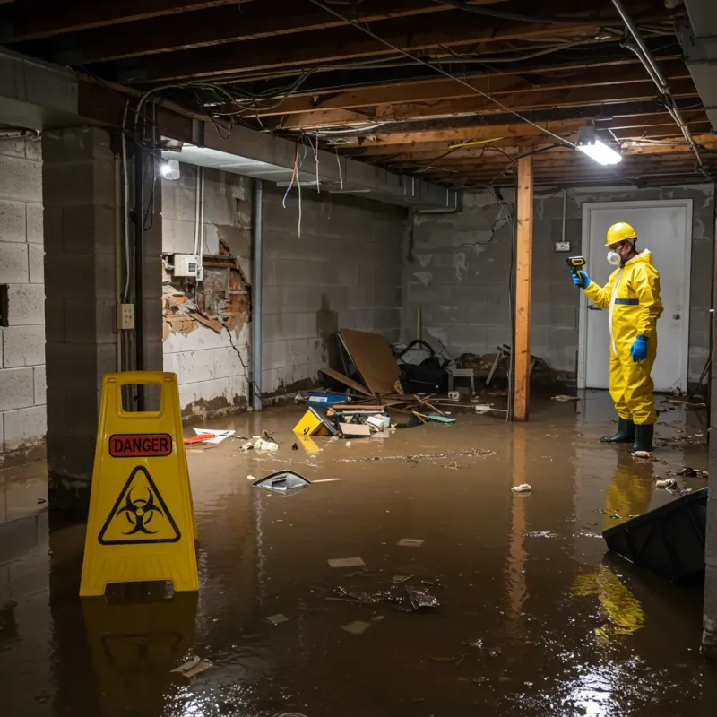 Flooded Basement Electrical Hazard in Chevy Chase Heights, PA Property